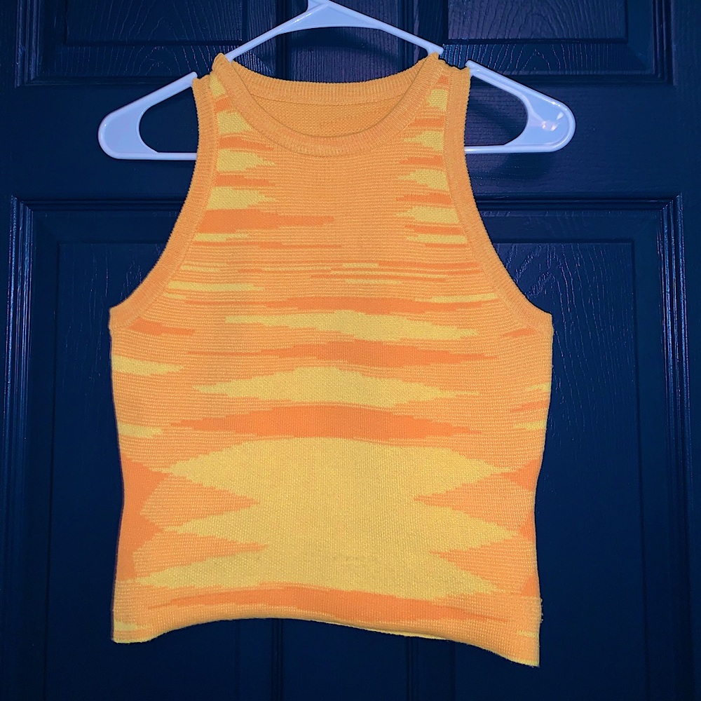 Orange knit top
